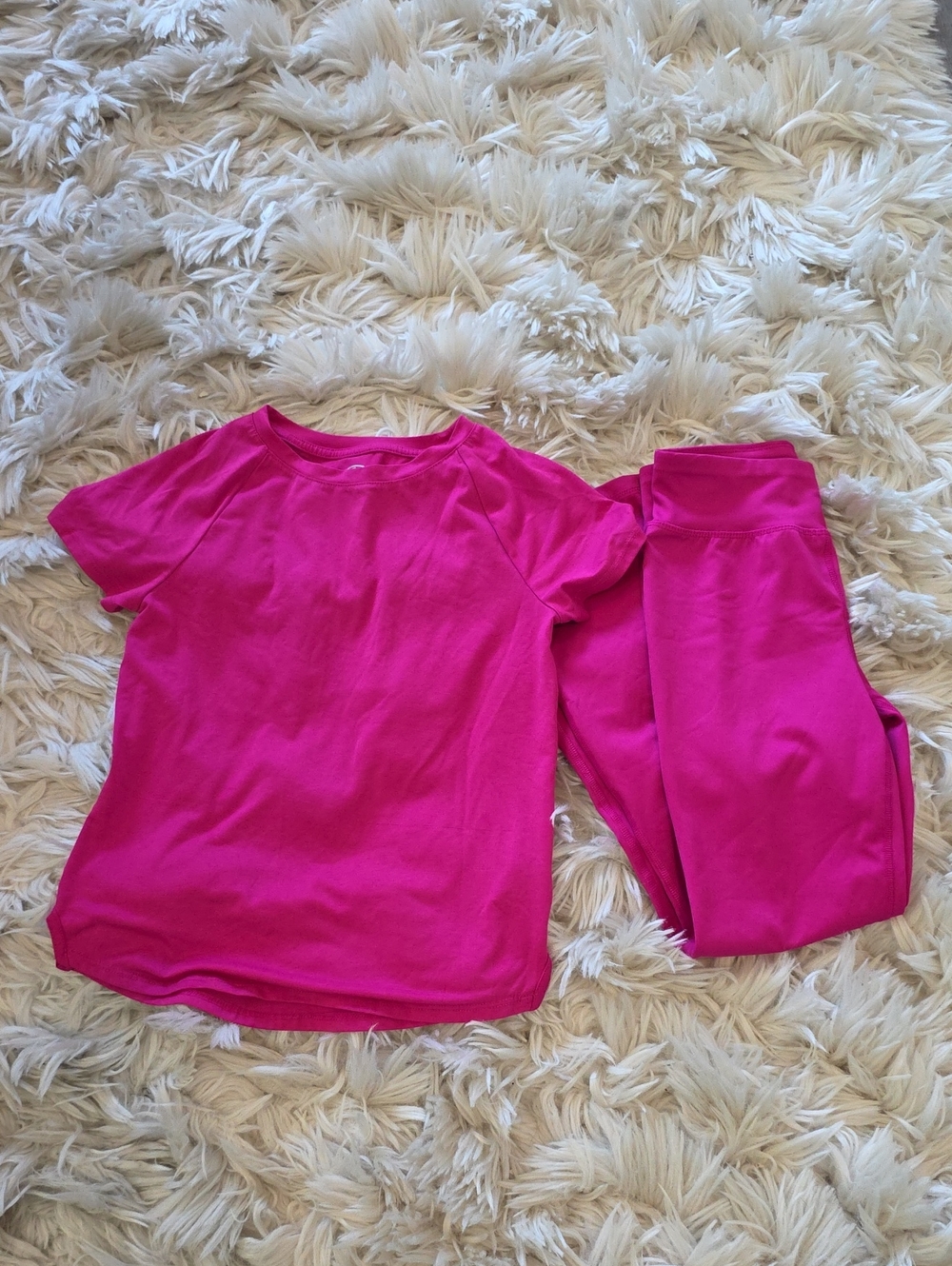 Athletic Works Hot Pink Girls' Active Wear Matching Set